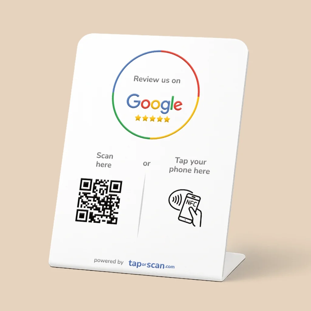 Google Reviews Stand L-Shape